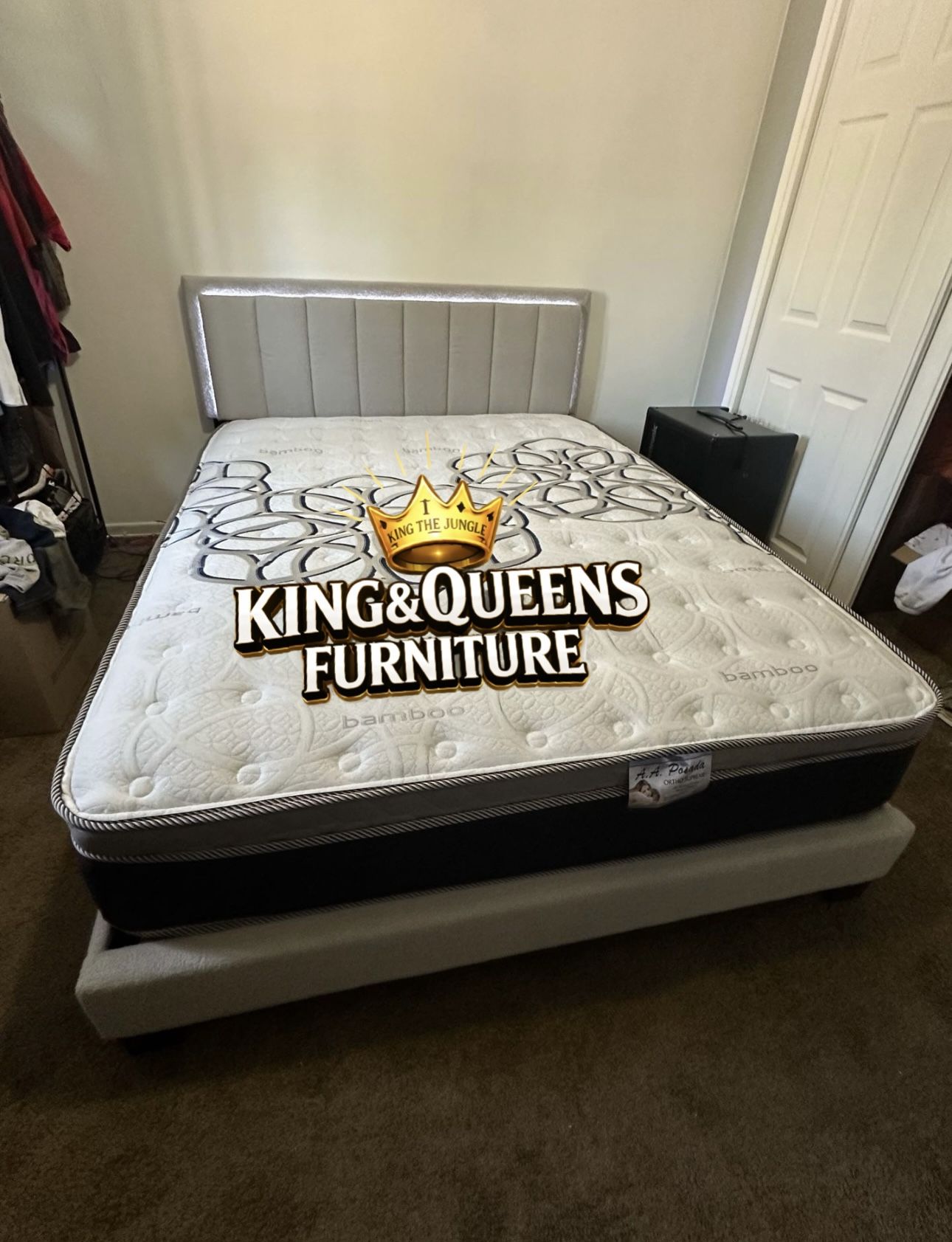 New Queen Bed Frame With Mattress
