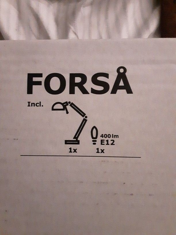 Ikea Forsa Chrome Ajustable Desk Lamp