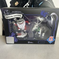 Beast Kingdom Mini Egg Attack (MEA-040SP) The Nightmare Before Christmas Santa Jack and Skeleton Reindeer figure set