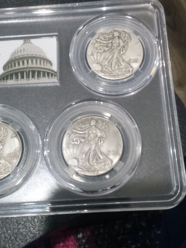 Vintage Silver Coins,5 Pcs Walking Liberty Half Dollar