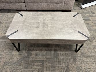 Industrial Concrete-Look Coffee Table