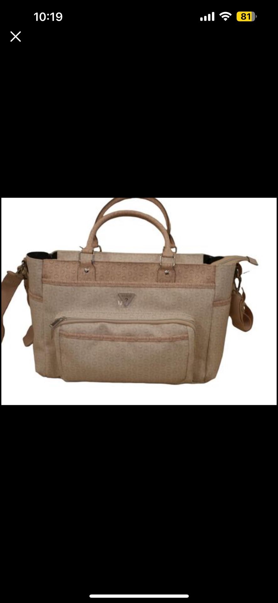Pink Guess Diaper Bag