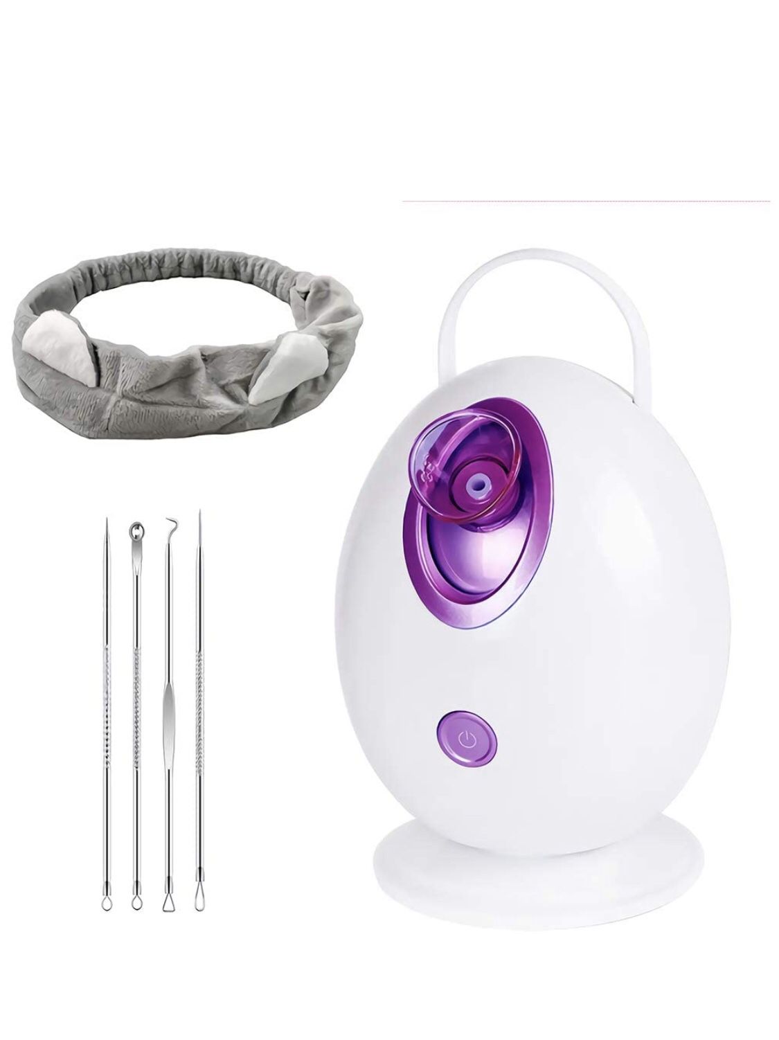 YIVIYAR 4 in 1 Nano Ionic Facial Steamer, Warm Mist Face Humidifier, Sauna Home SPA Quality Facial Steamer for Women with Free 4 Pieces Blackhead Rem