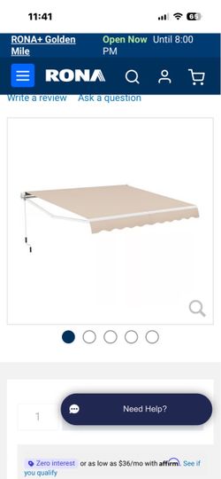 BRAND NEW RONA Manual Retractable Awning