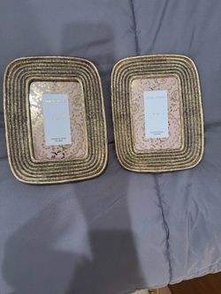 Dwell Studio Handcrafted Gold Picture Frames - Set of 2 - 4x6 - Textured