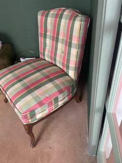 Vintage chair and foot stool