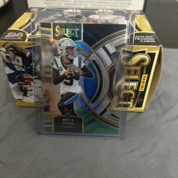 2023 Panini Select Bryce Young Black And Green Premier Level Die-Cut Prizm Rookie Card No. 167
