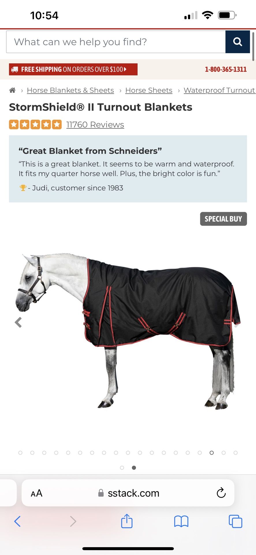 Schneider storm shield high neck horse sheet size 80”