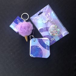 3 Keychains Or Bag Charms