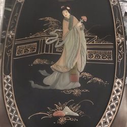 Vintage Black Lacquer Wall Hangings