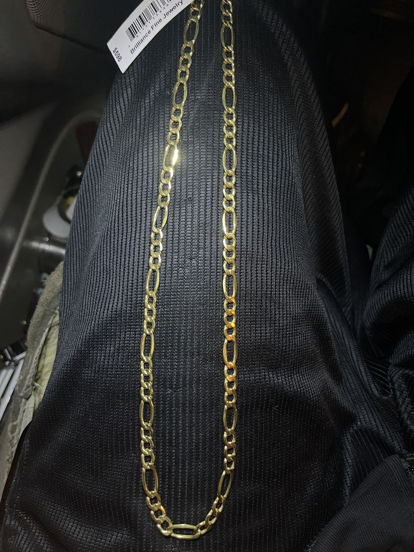 22in 150 Gauge 10k Figaro gold chain