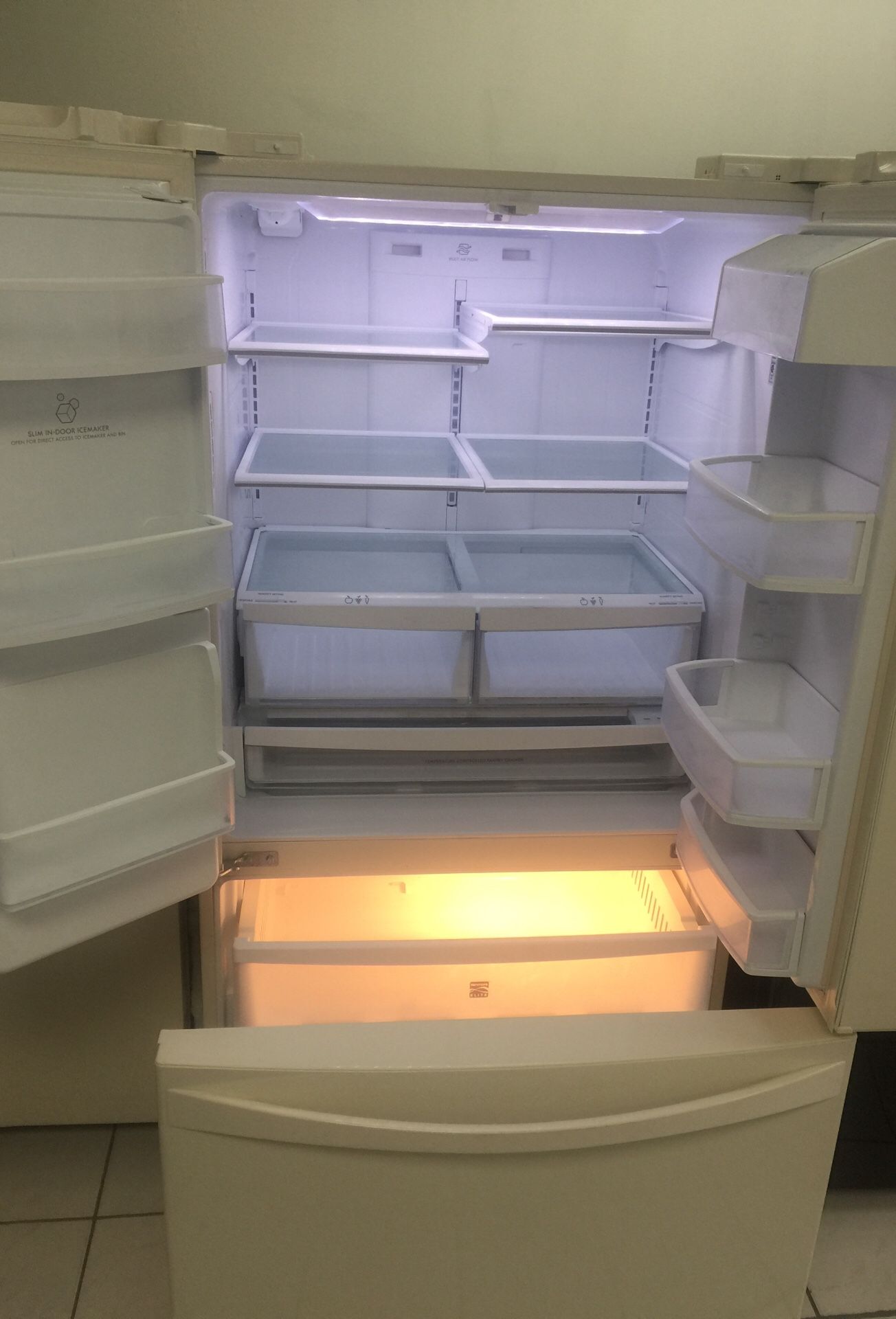 36” KENMORE ELITE ALMOND FRIDGE