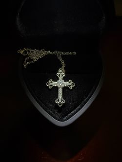 Moissanite Cross Pendant Necklace