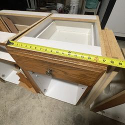 Kitchen Cabinets In Fair Condition.