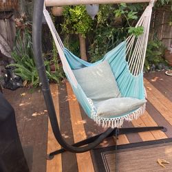 Boho Hammock Swing With free Standing Stand