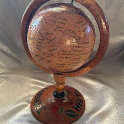 Hand Made Wooden Globe