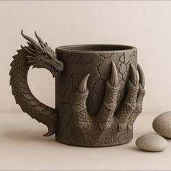 3-D printed dragon cup