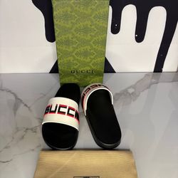 GUCCI slides With Bag and Box Size 10
