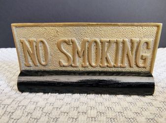 Brass No Smoking Sign