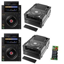 AlphaTheta CDJ-3000X DJ Case Media Player Pair w/ Odyssey FZ3000XBL