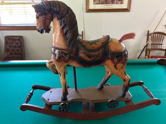 Vintage Folk Art Wooden Horse