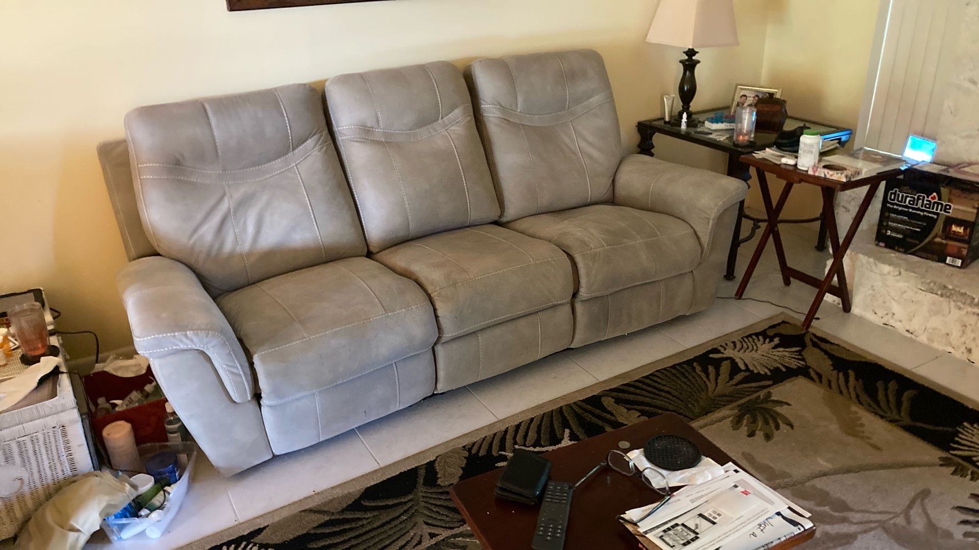 Duel Seat Triple Wide Electric Recliner