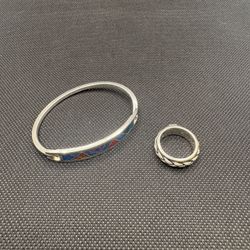 Mexican Made Sterling Silver Bracelet And Ring