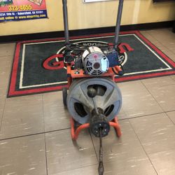 Rigid Auto-Feed Drain Cleaning Snake 120-volt Drum Machine 