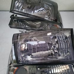 99-04 Ford F250-F550 00-04 Excursion Headlights Luces Micas Calaveras Faros Faroles