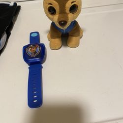 Paw patrol watch And stuffed animal
