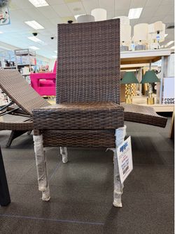 Palermo Wicker Outdoor Dining Chair Brown (Set of 2)