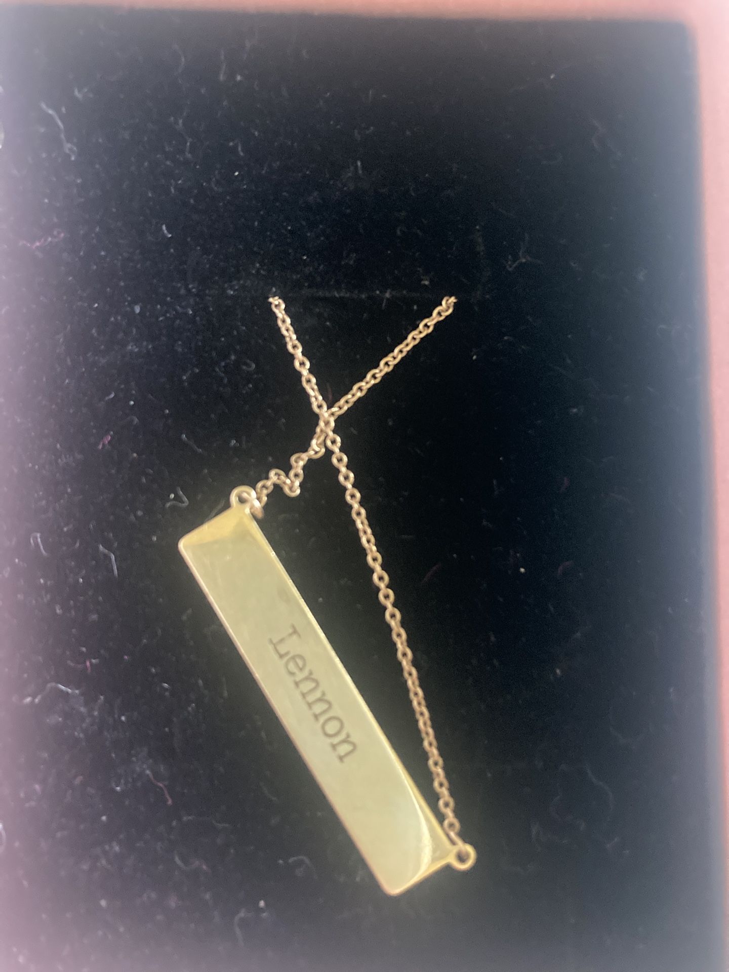 Lennon Plate 14K Gold Pendant Necklace