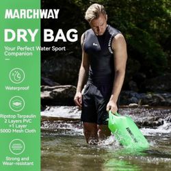 MARCHWAY Floating Waterproof Dry Bag Backpack 5L/10L/20L/30L/40L, Roll Top Sack Keeps Gear Dry for Kayaking, Rafting, Boating, Swimming, Camping,