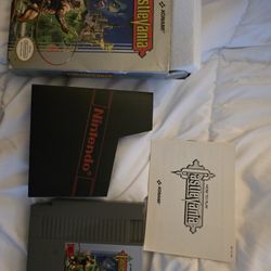 Castlevania 3 screw nes complete in box(cartridge, booklet, plastic nes sleeve)