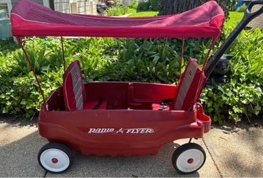 Wagon With Padded Seats and Canopy
