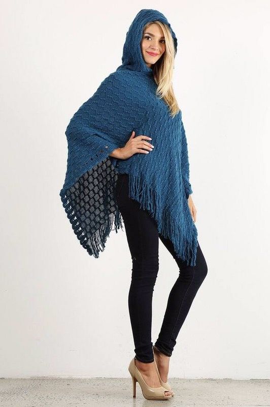 TEAL - NEW HOODIE PONCHO