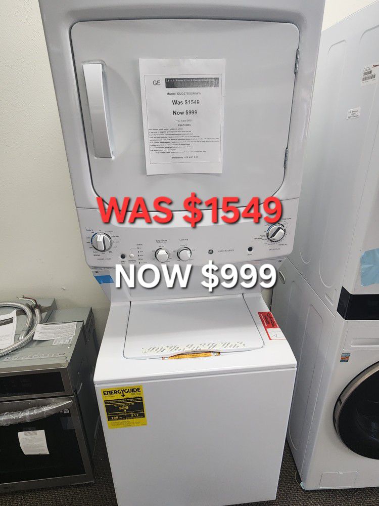 3.8 Cu. Ft. Washer 5.9 Cu. Ft. Electric Dryer Combo 