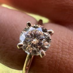 Natural Diamond Solitaire Engagement Ring .50 Carat