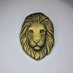 Vintage Jewelry Brooch Lion Gold Tone Pin
