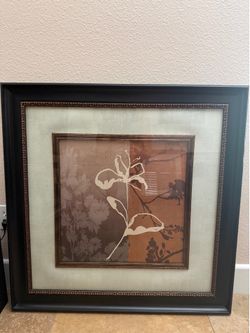2 large framed Flower Design wall pictures (35”Wx35”L) - N. Summerlin, NV