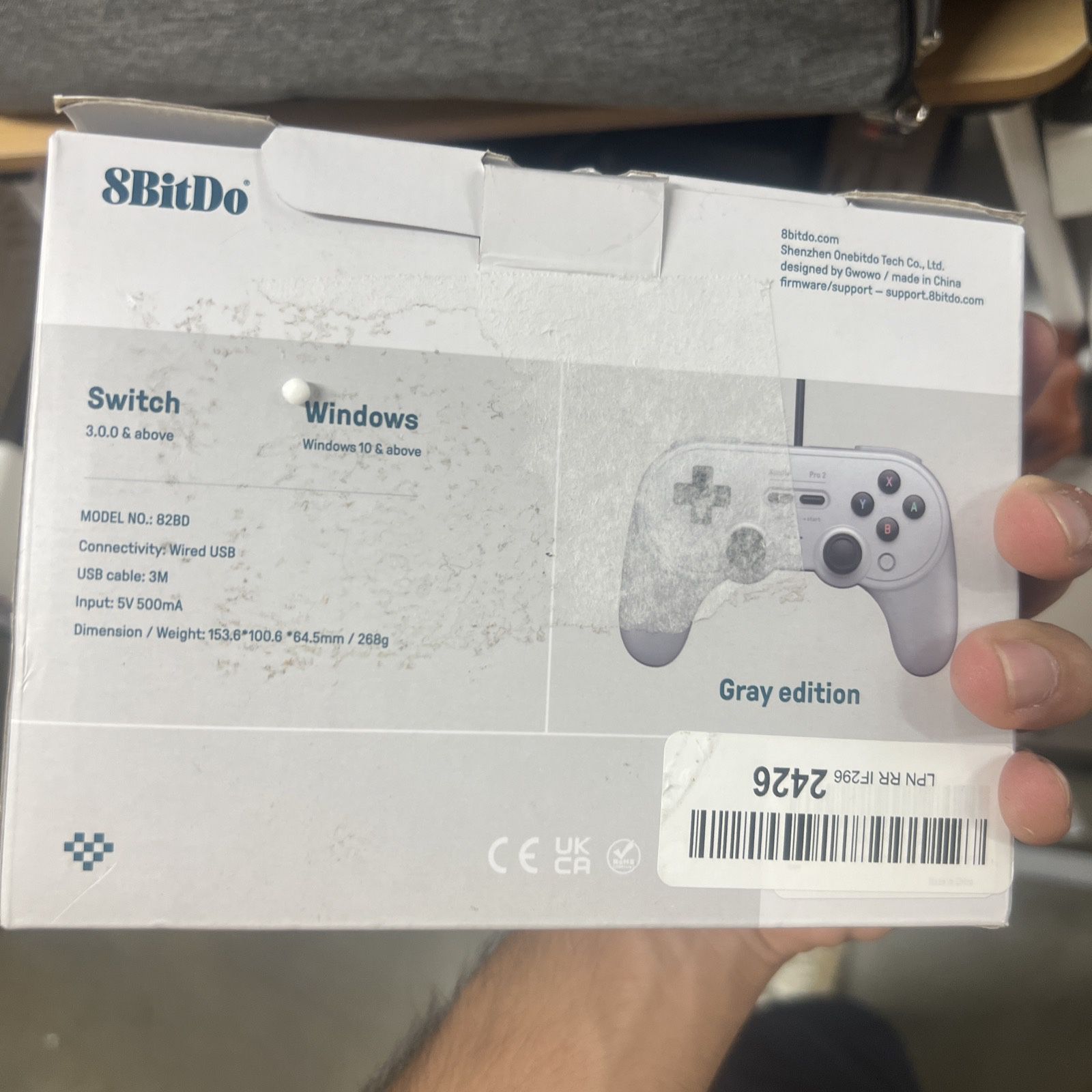8BitDo Pro 2 Wired Controller for Switch, Windows, Steam Deck & Raspberry Pi (Gray Edition)