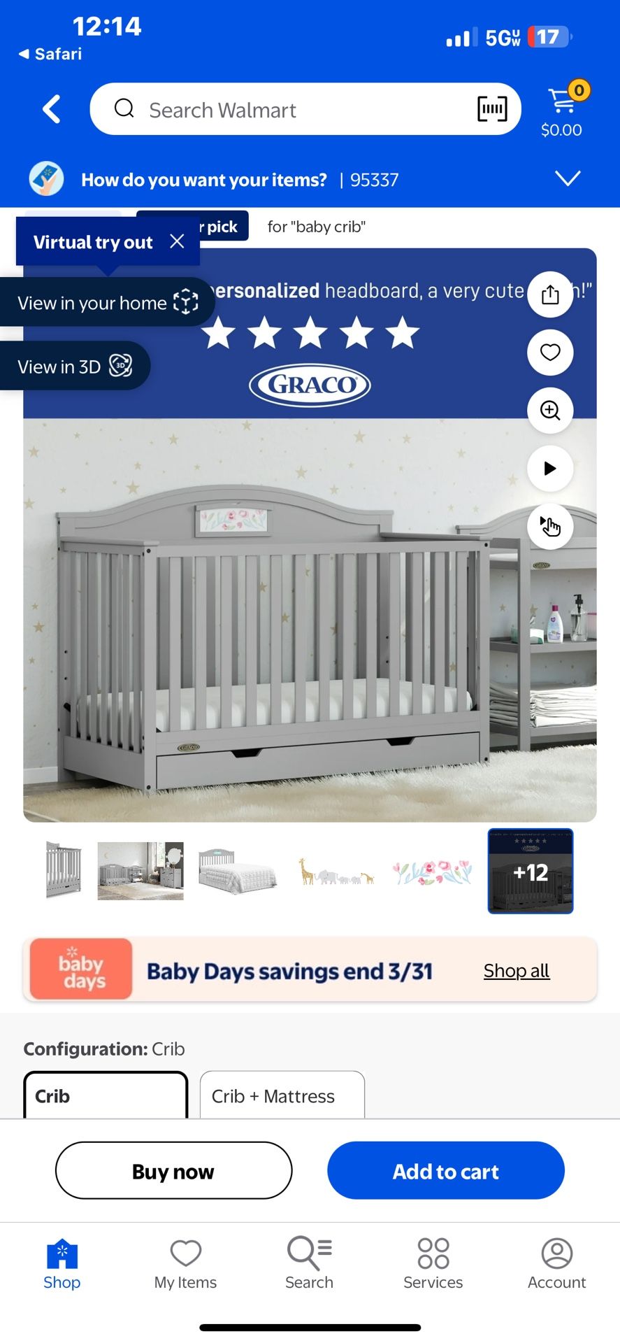 Graco Full-size Crib & Dresser/changing Table