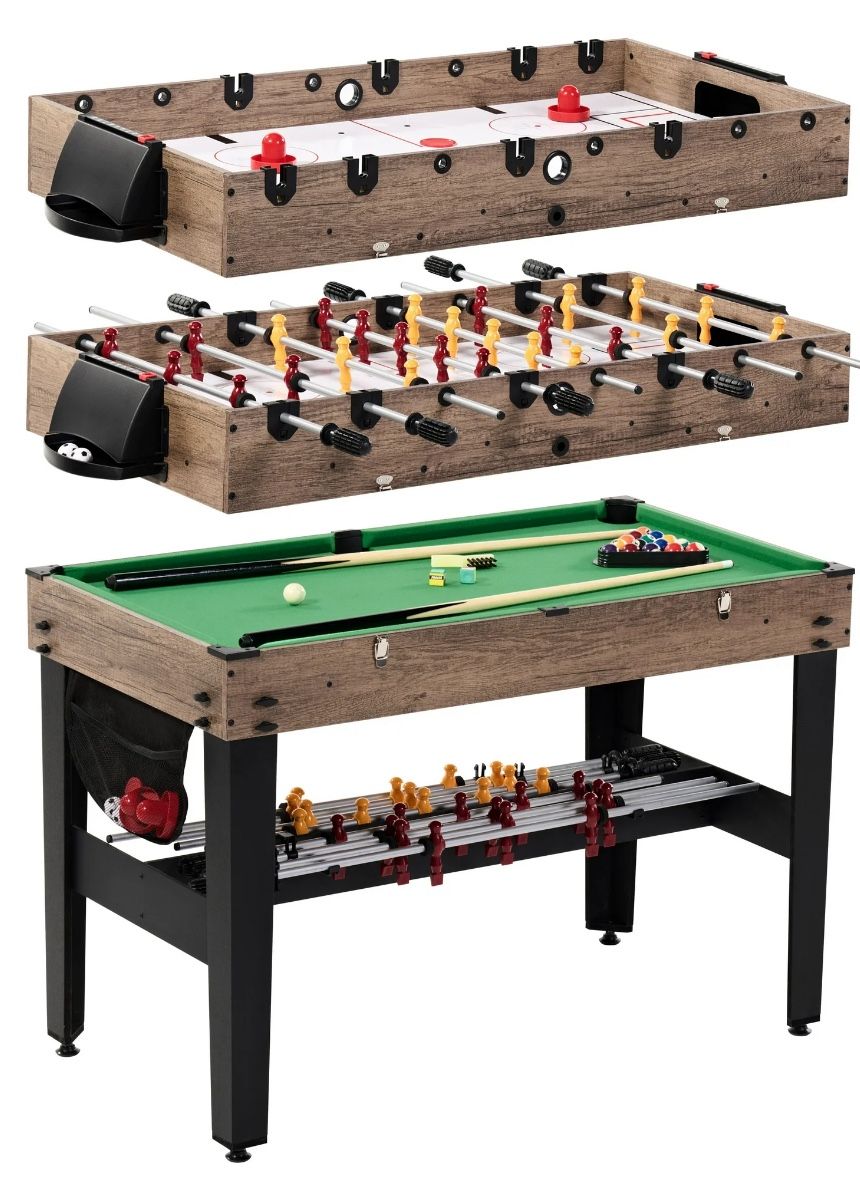 Combo Game Table 3 In 1 Footsal, Air Hockey, Billiard