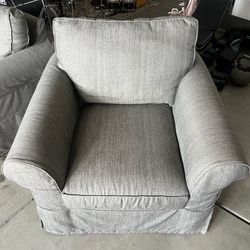 Pottery Barn Slip Covered Chairs (2)