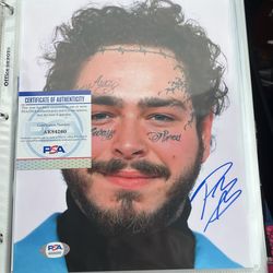 POST MALONE SIGNED AUTOGRAPHED 8x10 PHOTO PSA DNA COA