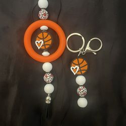 Basketball Themed Car Charm/Keychain