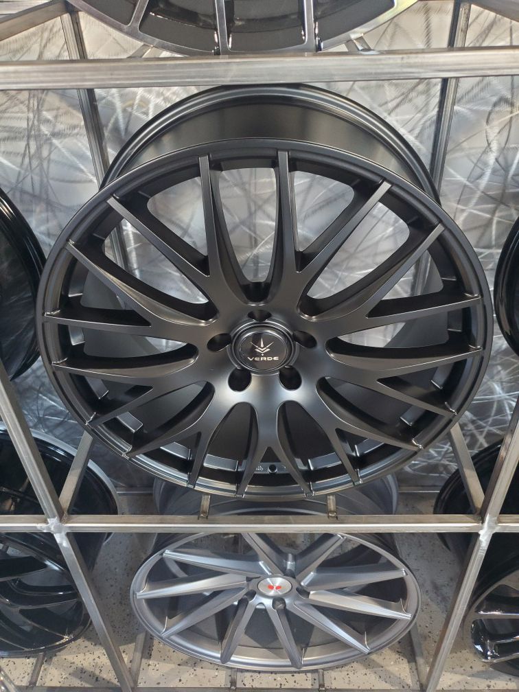 20x8.5 verde v27 satin black wheels fits BMW Cadillac vw Audi mercedes rim wheel tire shop