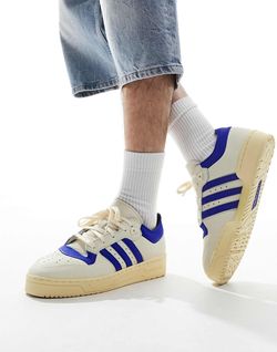 8M/9W Adidas Rivalry 86 Low 002 Shoes Cream White Lucid Blue