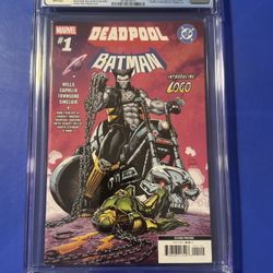 DEADPOOL / BATMAN #1 CGC 9.8 2ND PRINT 1ST APPEARANCE LOGO 1ST COVER COMIC 2025