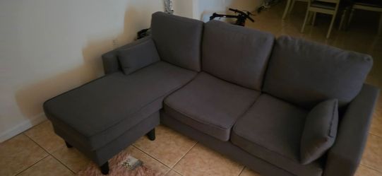 Small grey chaise